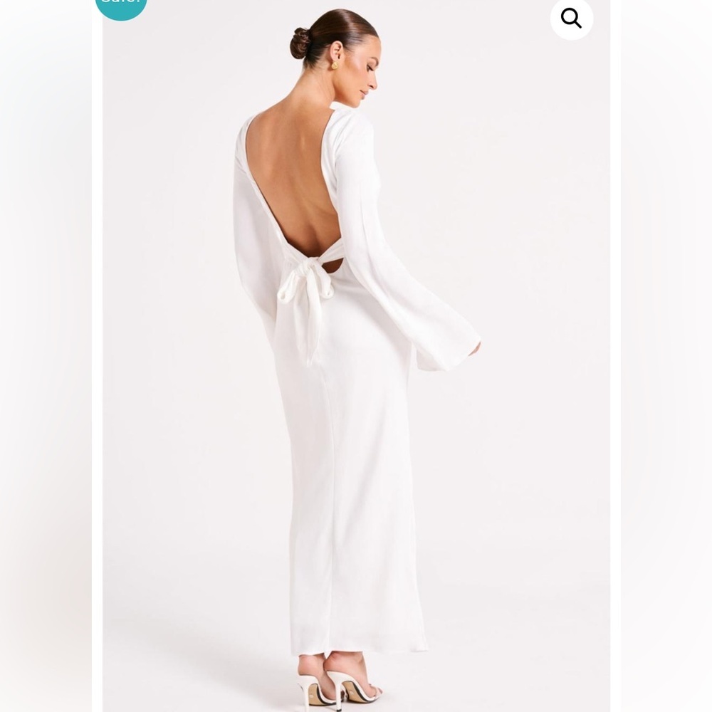 Meshki long sleeve maxi dress white - Picture 4 of 6